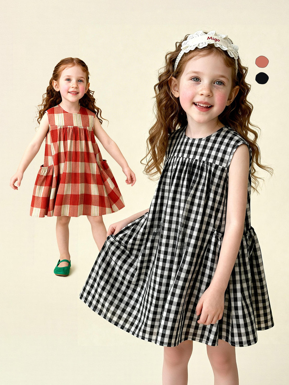 Summer New Arrival Sleeveless Mesh Dress for Girls