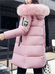 Autumn Winter 2025 Women'S Coats K-Fashion Minimalism Zipper Fauxcollar Solid Color Long Sleeve Hooded Casual Long Coats One Size Small