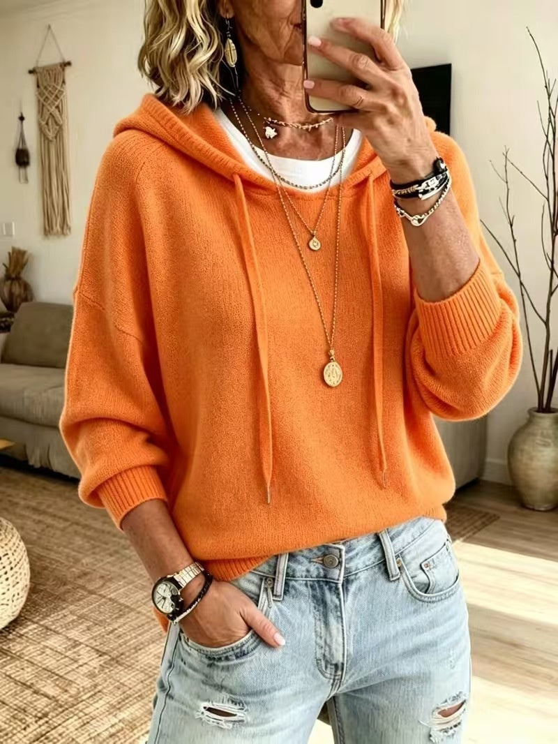 Loose-fitting Long-sleeve Pullover Sweater