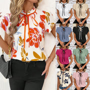 Tie-Dye Floral Crew Neck Top – Fresh, Relaxed Fit