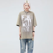 Vintage Washed Loose Short Sleeve Graphic Tee