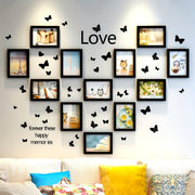 A Set of 12 Creative Photo Frames for a Wall Collage, Perfect for Decorating a Living Room Or Trendy Bedroom Without Drilling Holes, Includes Scenic Photos.