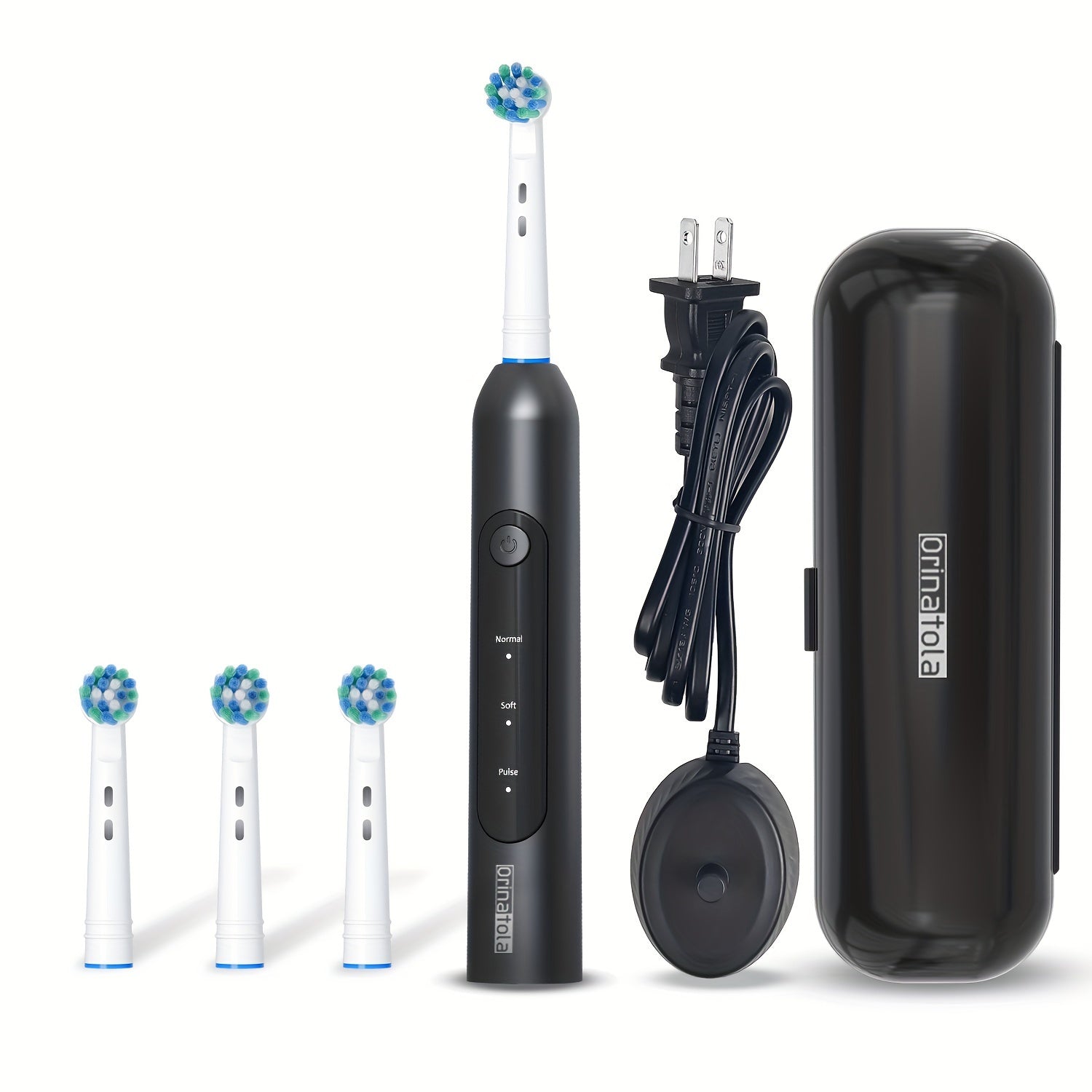 Electric Toothbrush Set with 3 Cleaning Modes and Travel Case
