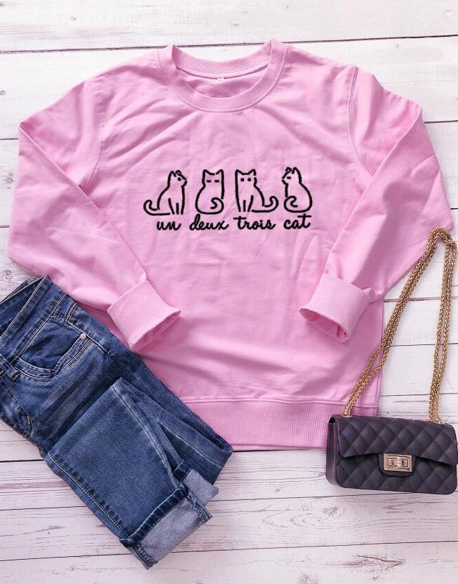 Chic Letter Print Casual Round Neck Pullover Sweater