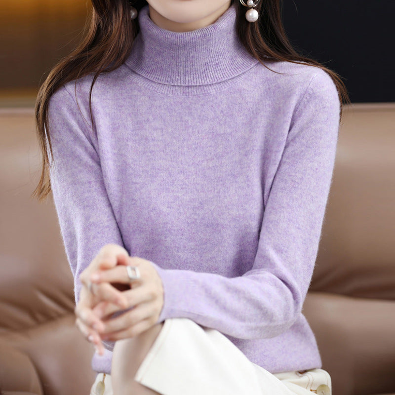 Women's Loose-fit Autumn Winter Knitted Turtleneck Sweater