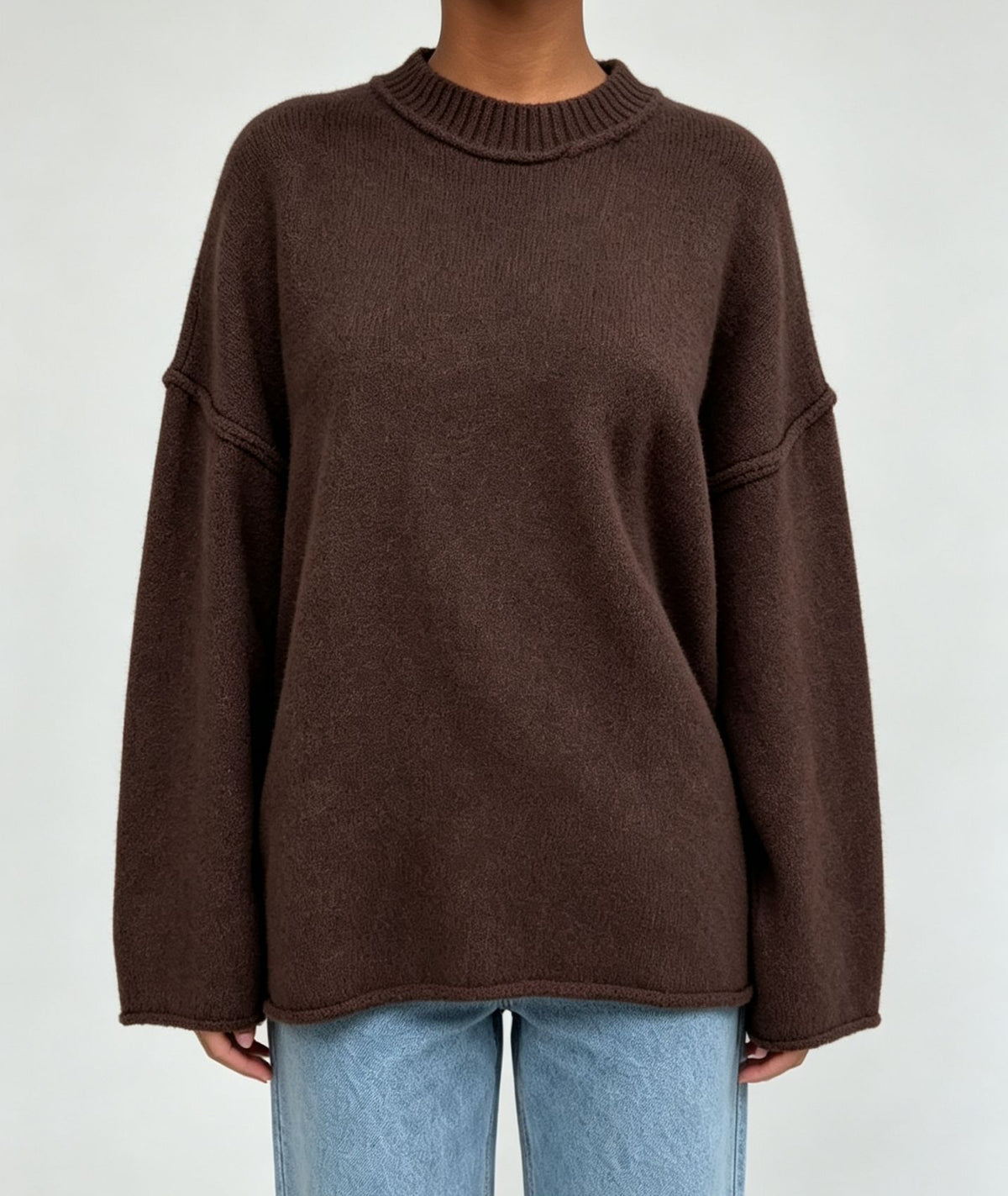 Loose-fit Oversized Pullover Sweater Womens Autumnwinter Casual Knit Top