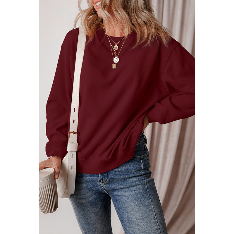 Women's Minimalist Solid Pullover Casual Sweater