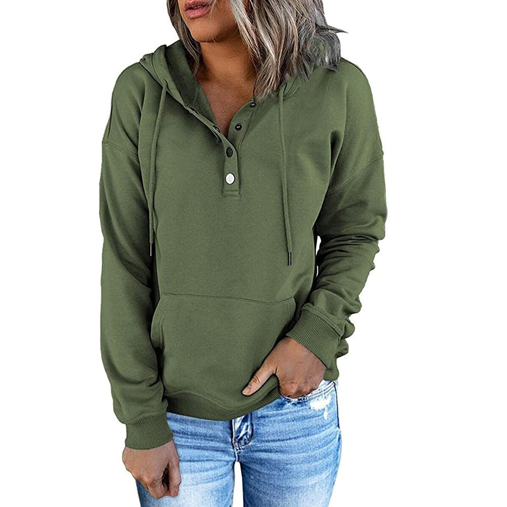 Women's Casual Hooded Sweatshirt with Pockets
