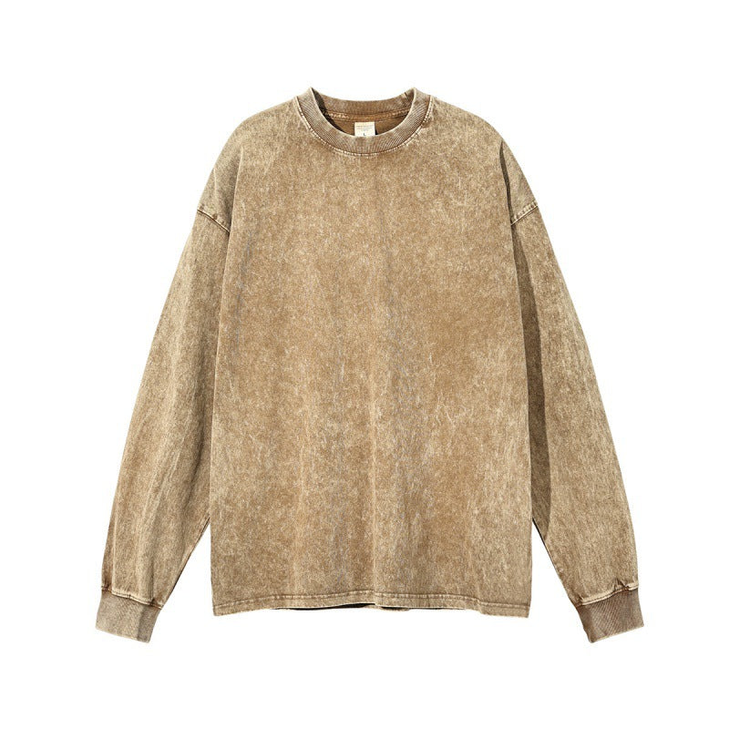 Solid Blank Ribbed Sleeve T Shirt