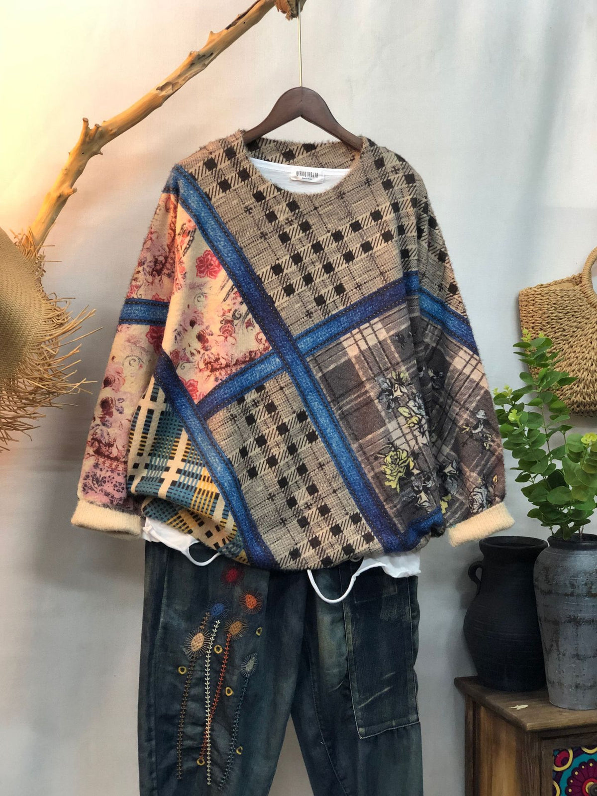 New Women's Loose-fitting Round-neck Sweater for Outerwear