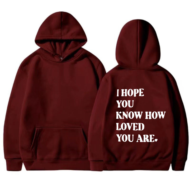 Plus Size Casual Printed Drawstring Hoodie