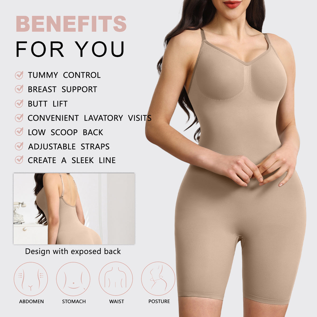 Seamless Waist-Slimming & Hip-Lifting Bodysuit Shaper