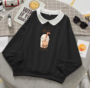 Cozy Printed Fleece Pocket Sweatshirt for Women