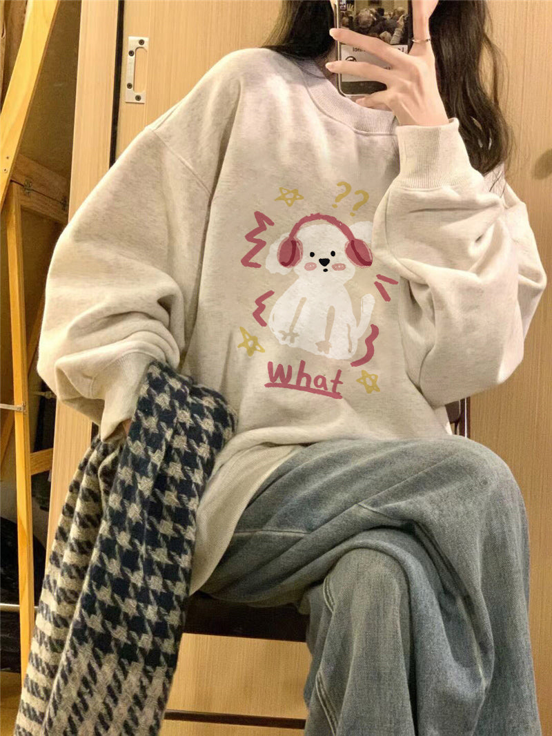 Cute Anime Pullover Hoodie Casual Japanese Cotton Sweater