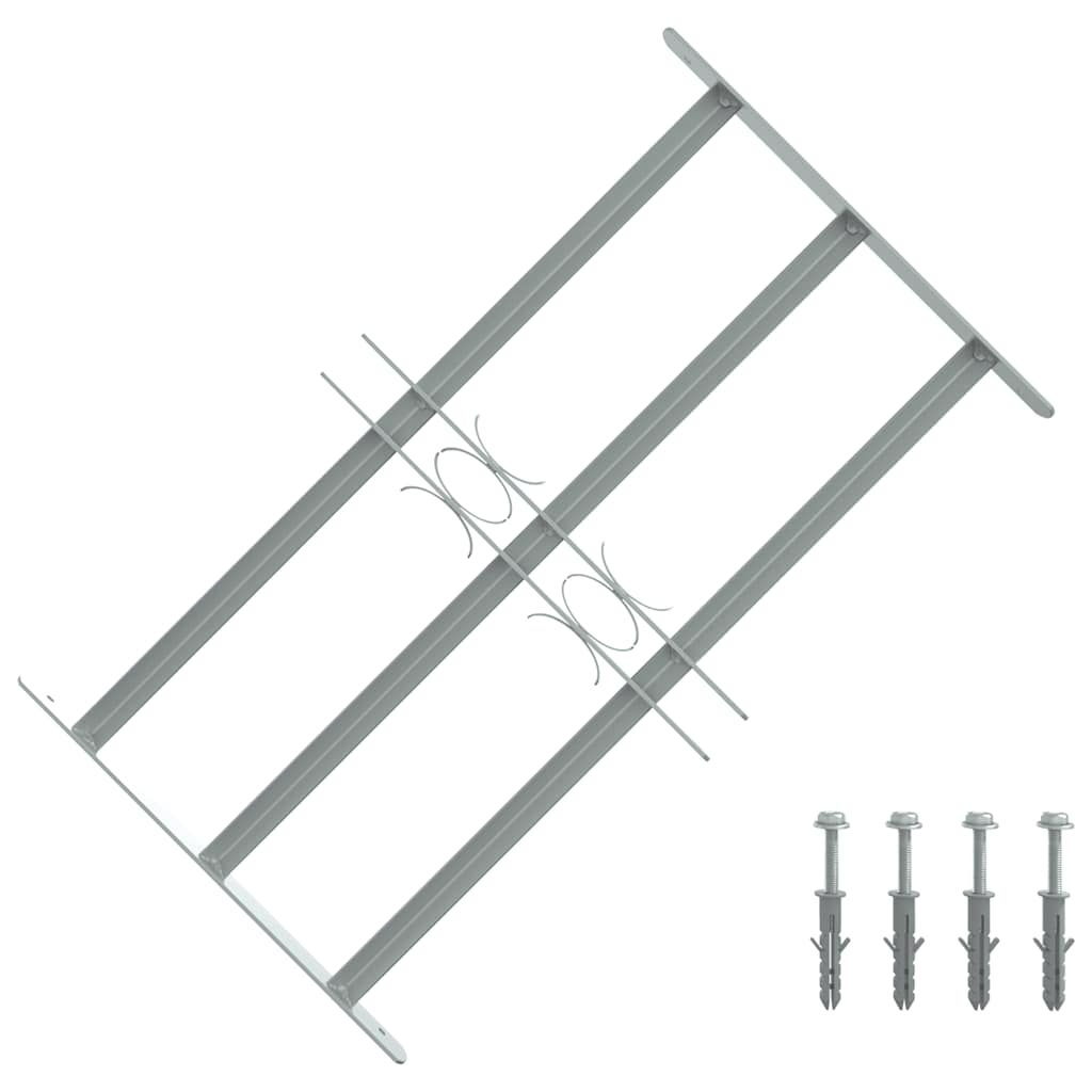 Adjustable Window Grille with 2 Crossbars 500-650 Mm
