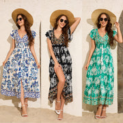 Womens Beach-style Casual Holiday Dress