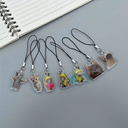 2D Flat Banana Cat Phone Charm – Happy & Crying Design
