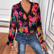 In-stock Womens Bohemian Graffiti-print Shirt