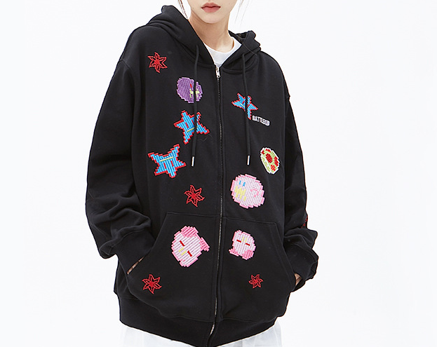 Unisex Graffiti Cardigan Hoodie Streetwear