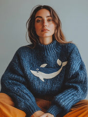 3d-printed, Crew-neck, Color-block, Loose-fitting, Fashionable Pullover Hoodie