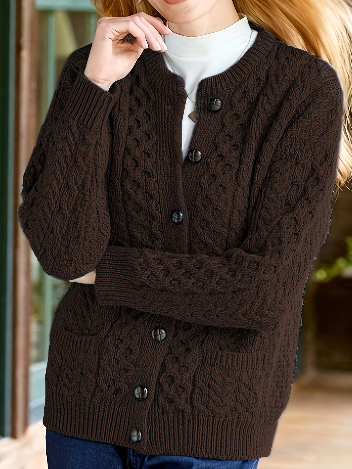 Women's Casual Knit Cardigan Sweater Cozy Long Sleeve