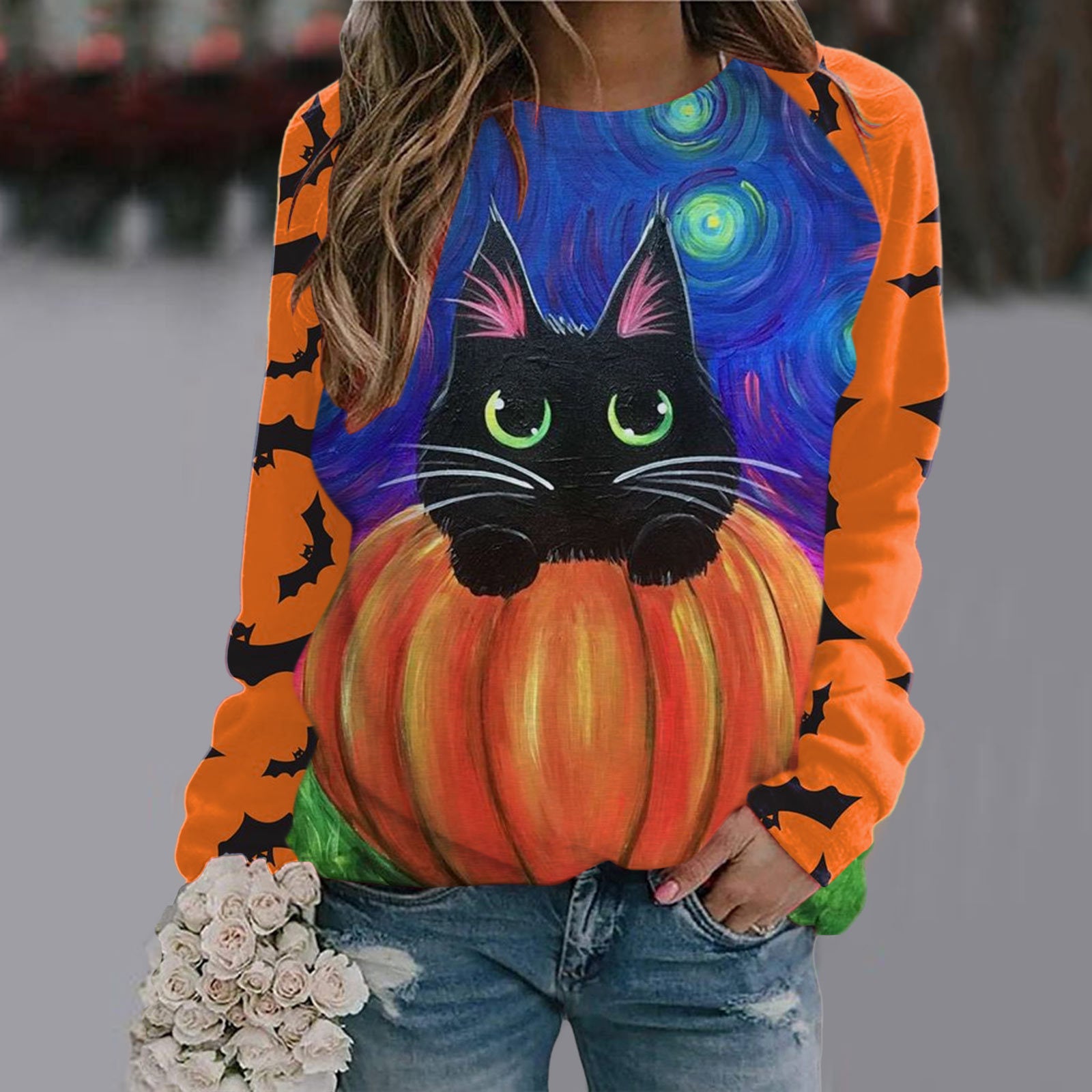 Women's Trendy Printed Long Sleeve T-Shirt