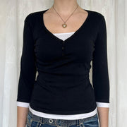 Women's Minimalist Long Sleeve Bottoming Vest T-shirt