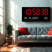 21 Inch LED Minimalist Digital Electronic Clock, Living Room Wall Clock, Large Digital High-definition Perpetual Calendar Electronic Clock
