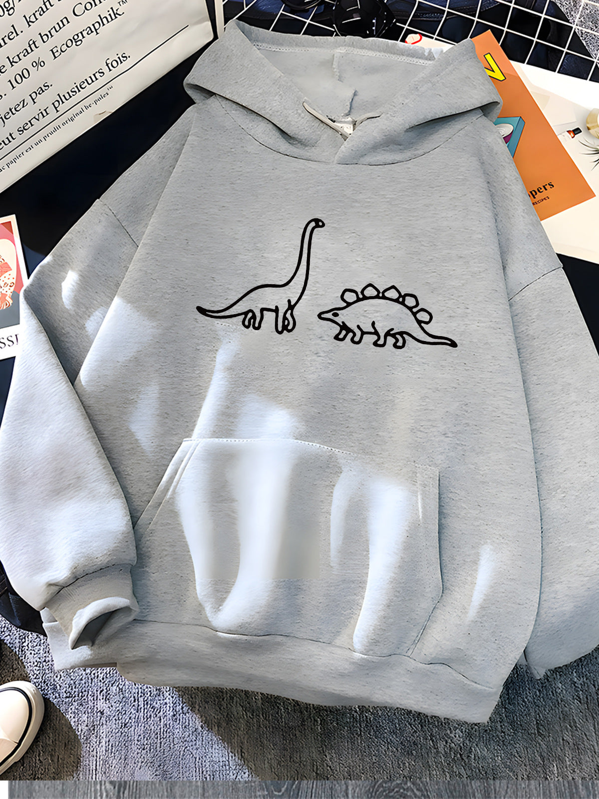 Casual Long-Sleeve Round Neck Printed Sweatshirt