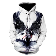 Women's 3D Print Hooded Pocket Pullover Sweatshirt