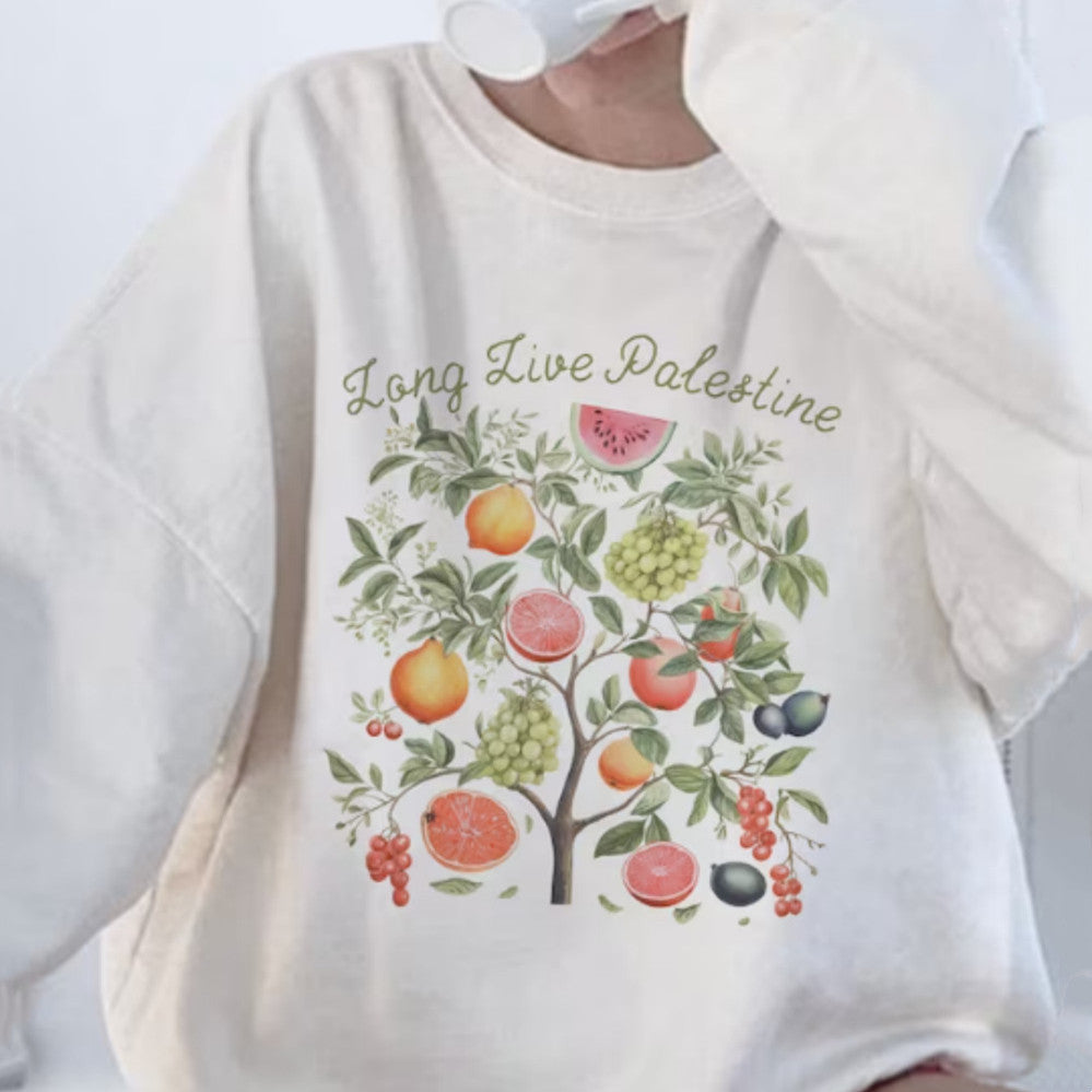 Watermelon Fruit Print Casual Pullover T-Shirt