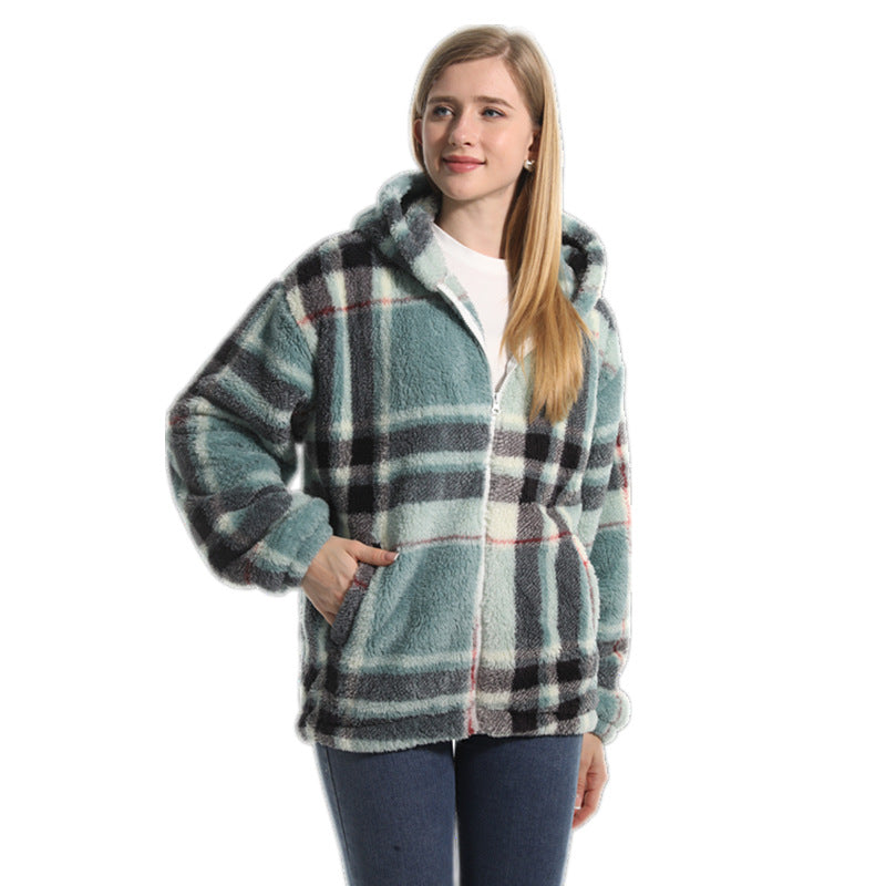 Women's Fleece-Lined Thick Hooded Jacket
