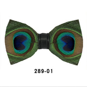 Stunning Blue Peacock Bow Tie for Men