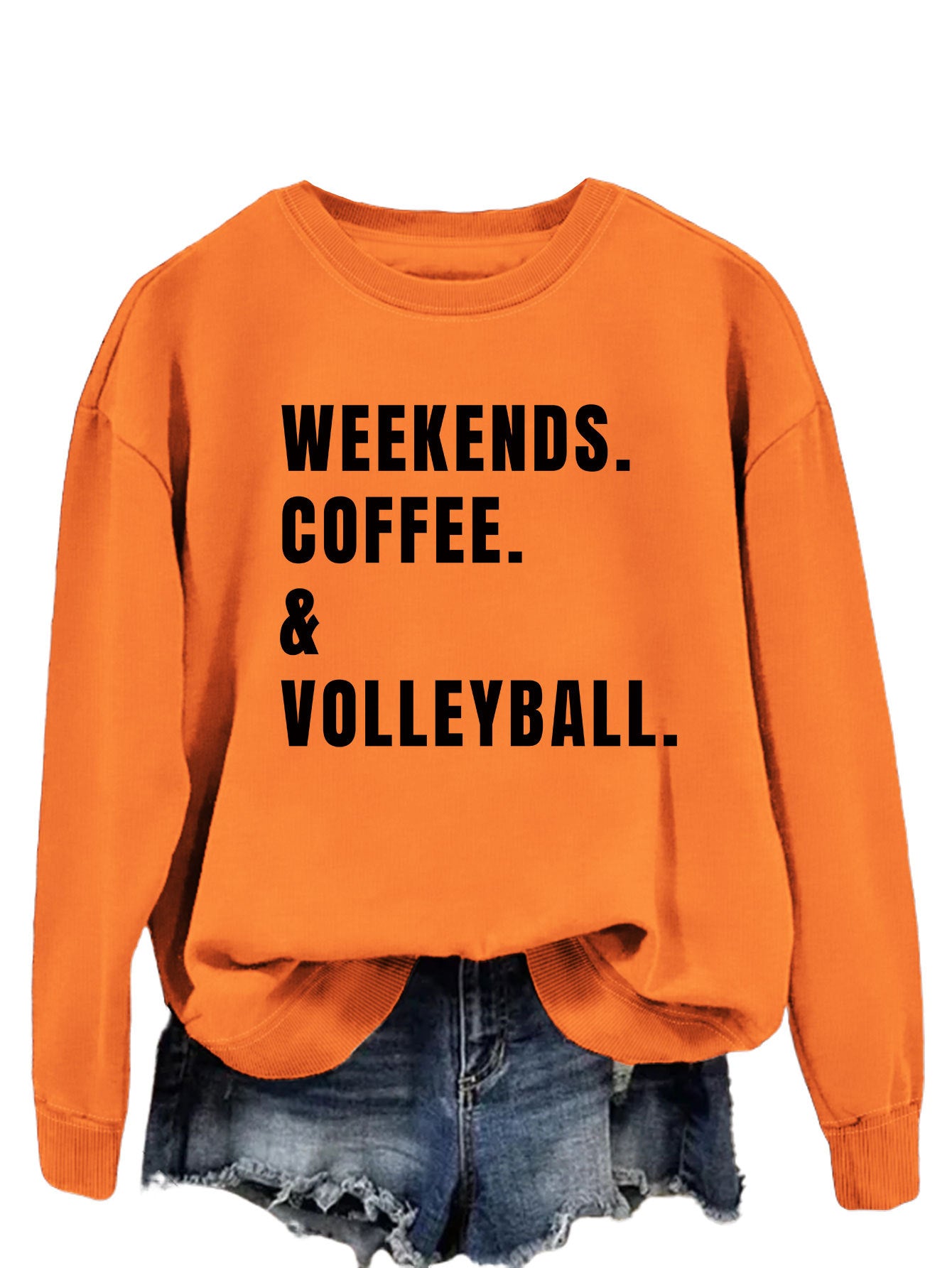 Women's Cozy Round Neck Long Sleeve Loose Sweatshirt
