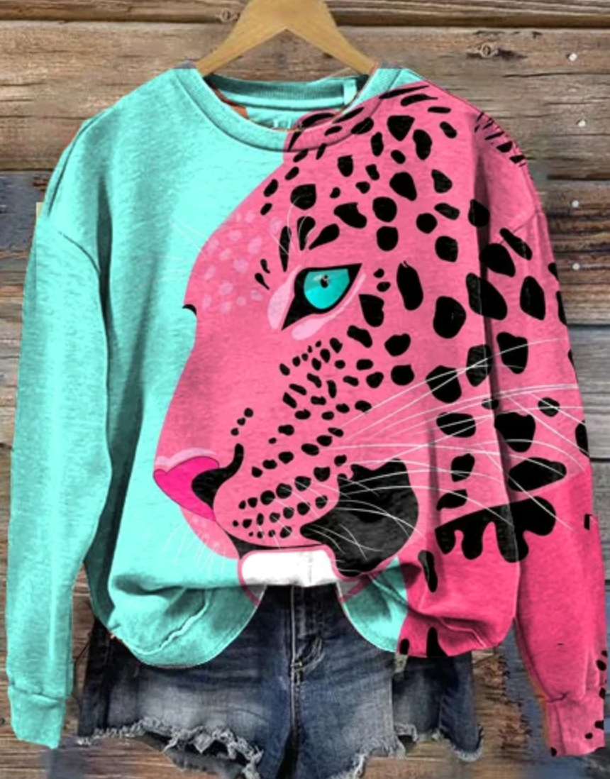 Tie-Dye Round Neck Long-Sleeve Streetwear Hoodie