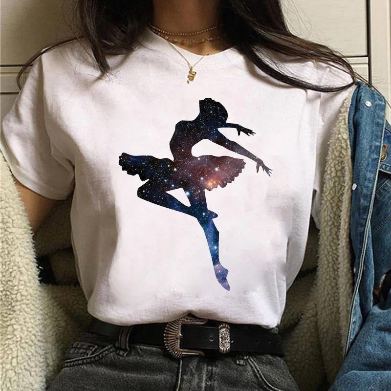 Plus-Size Women's Ballet Crew Neck Short Sleeve Tee