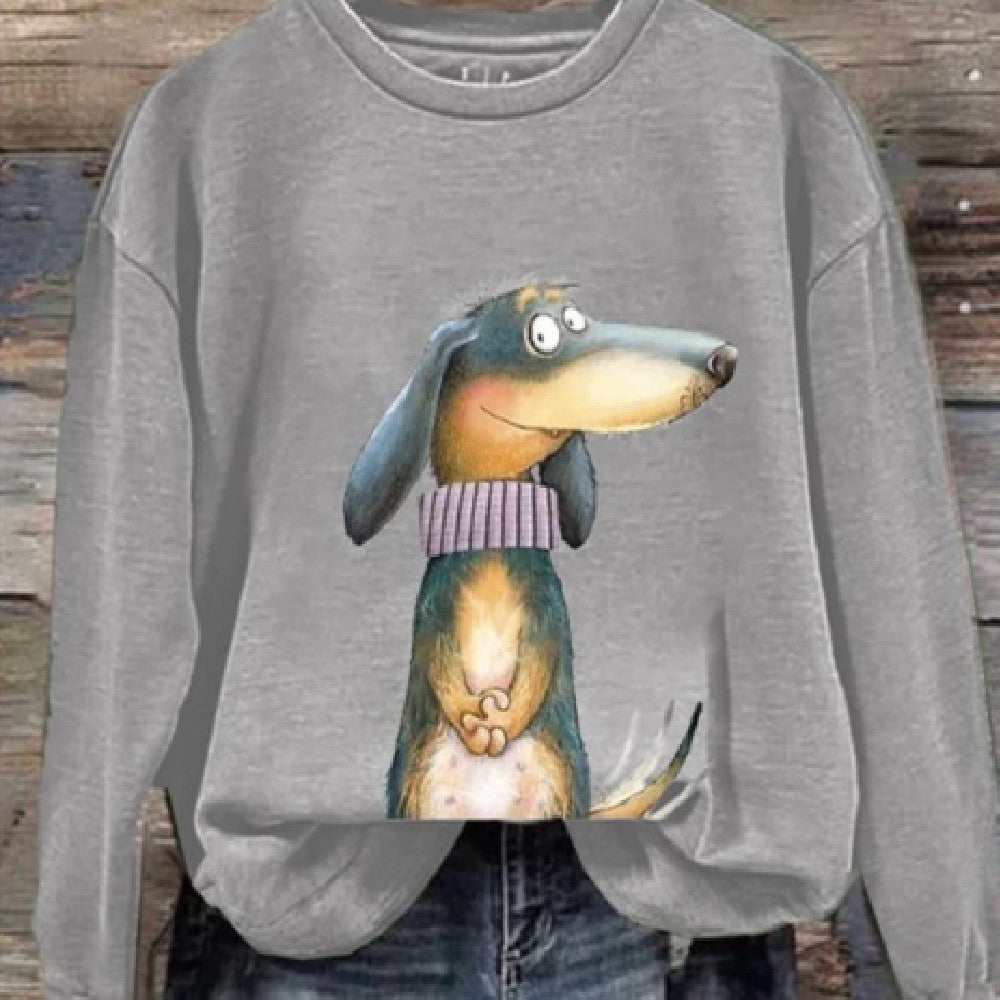 Women's 3D Digital Print Loose Street Fashion Sweatshirt