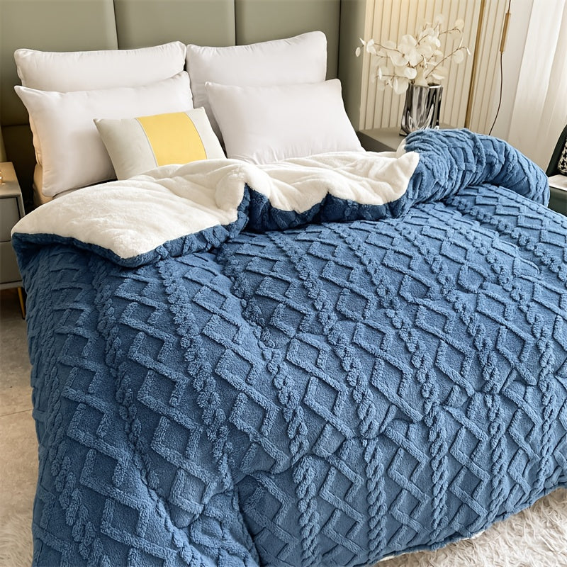 Premium Plush Microfiber Blanket – Light Beige, Warm Thick Comforter