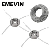 2‑Piece Universal Aluminum Trimming Head with 5 m × 2.7 mm Circular Steel Wire Rope