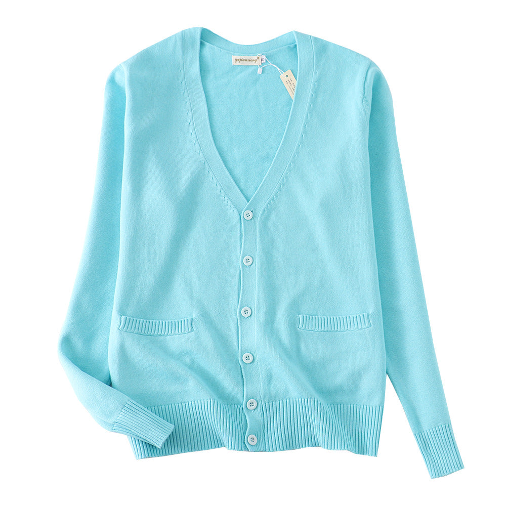 Womens Fashionable Retro Casual Knitted Cardigan