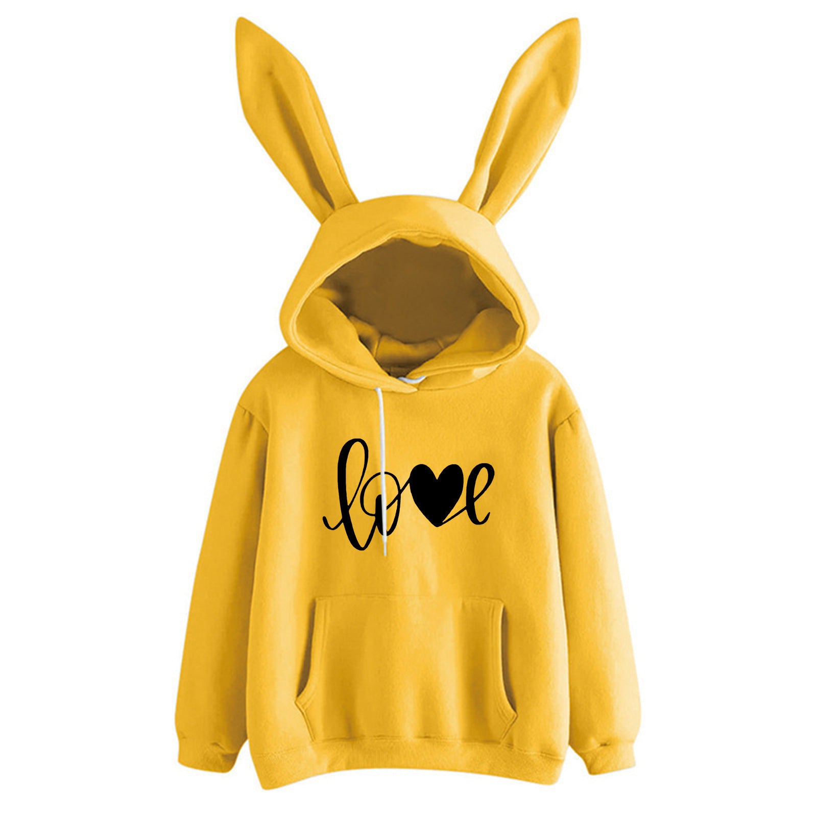 Cute Bunny Ear Hooded Casual Sweatshirt