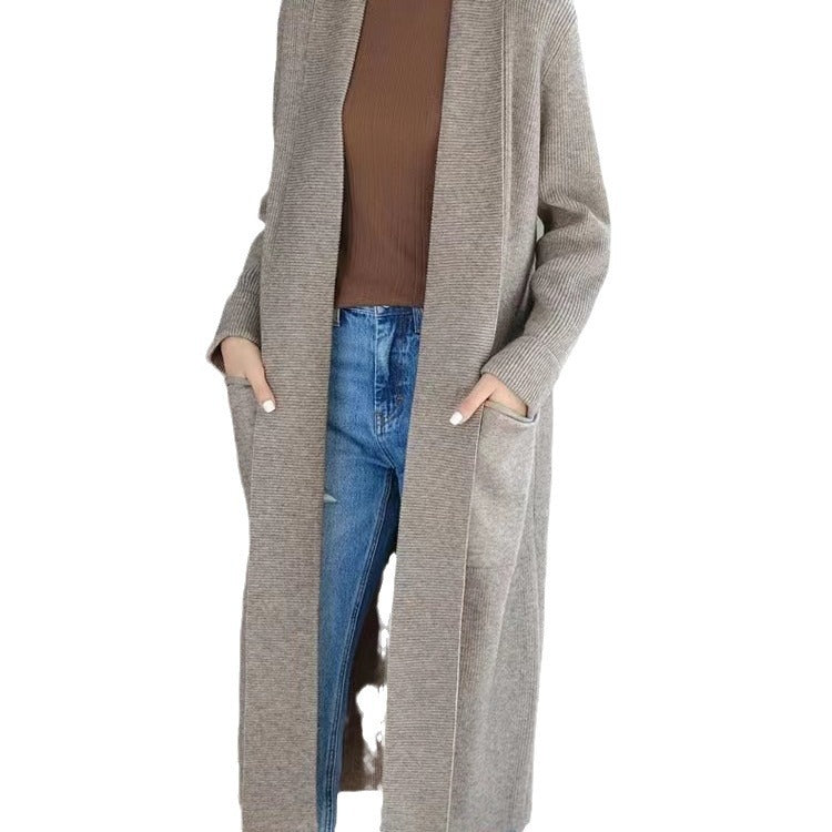 Autumn Winter Plus-size Long Knitted Sweater