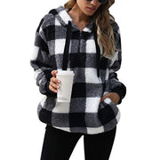 Plush Zip-Up Hooded Sweatshirt with Pockets