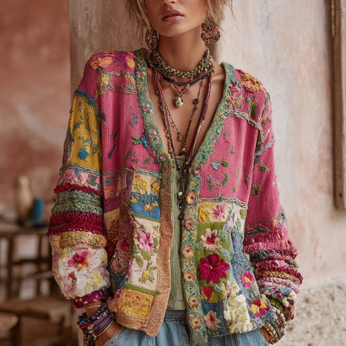 Womens Digitally Printed T-shirt Cardigan
