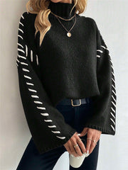Long Sleeve Casual Loose Knitted Sweater
