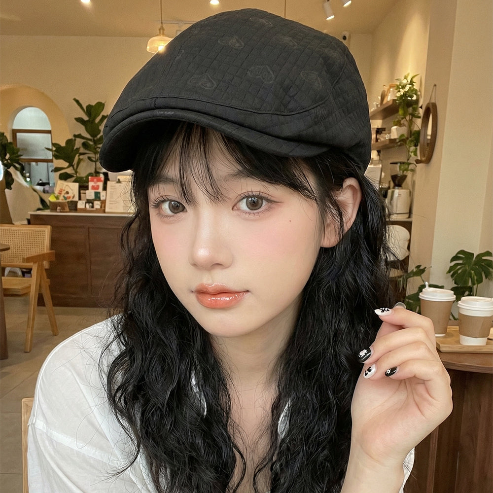 Retro Style Dotted Heart Hat for Women