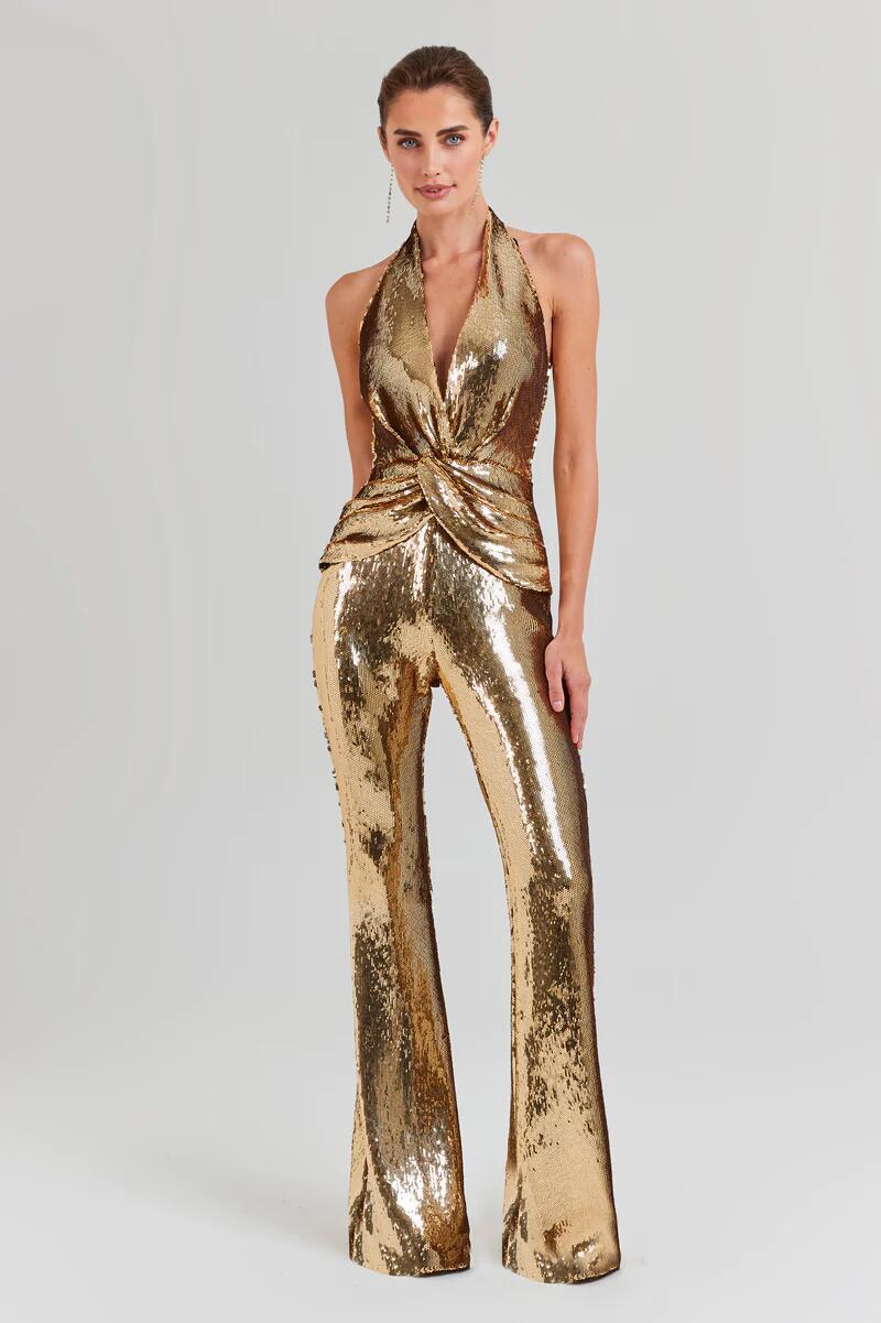 Backless Sequined Elegant Women's Jumpsuit