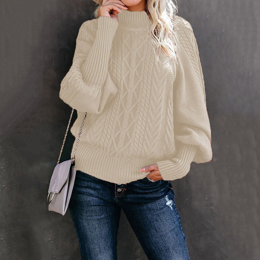 Women's Cozy Loose Knit Long Sleeve Crewneck Pullover Sweater