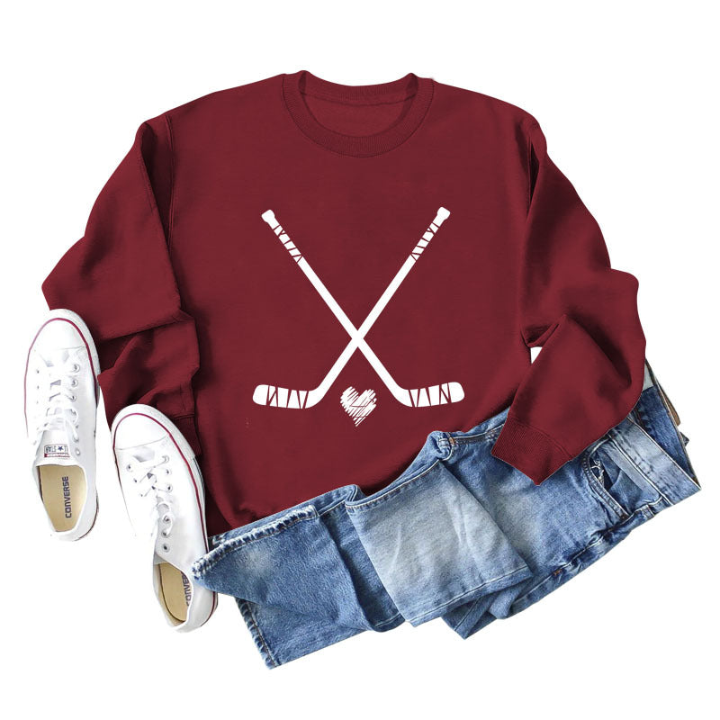 Plus Size Casual Long Sleeve Letter Print Autumn Sweater