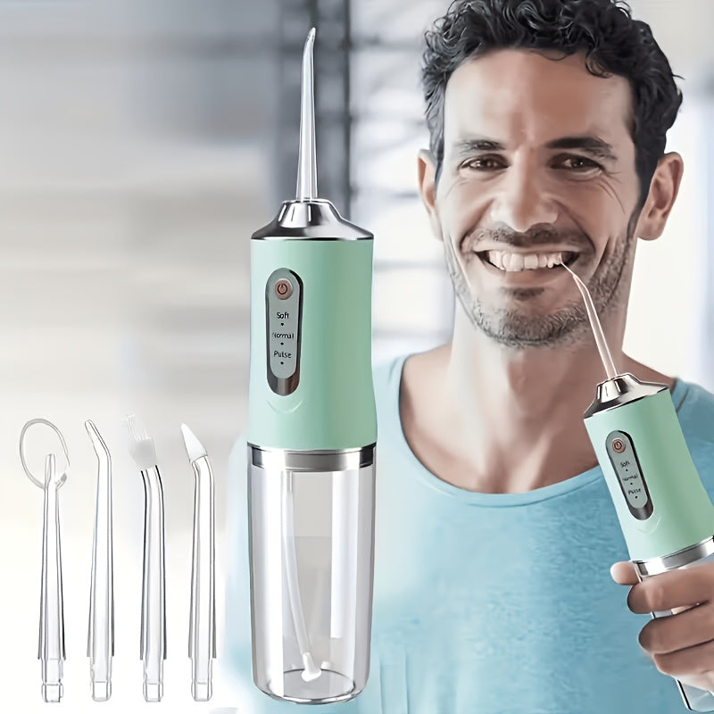 Electric Water Flosser with 360° Rotating Nozzle and Precise Pressure Control